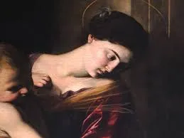 Le Caravage: La Madone des Pèlerins, église Saint-Augustin, Rome
